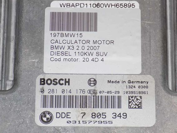 CALCULATOR MOTOR BMW X3 diesel 2007 - Poza 3